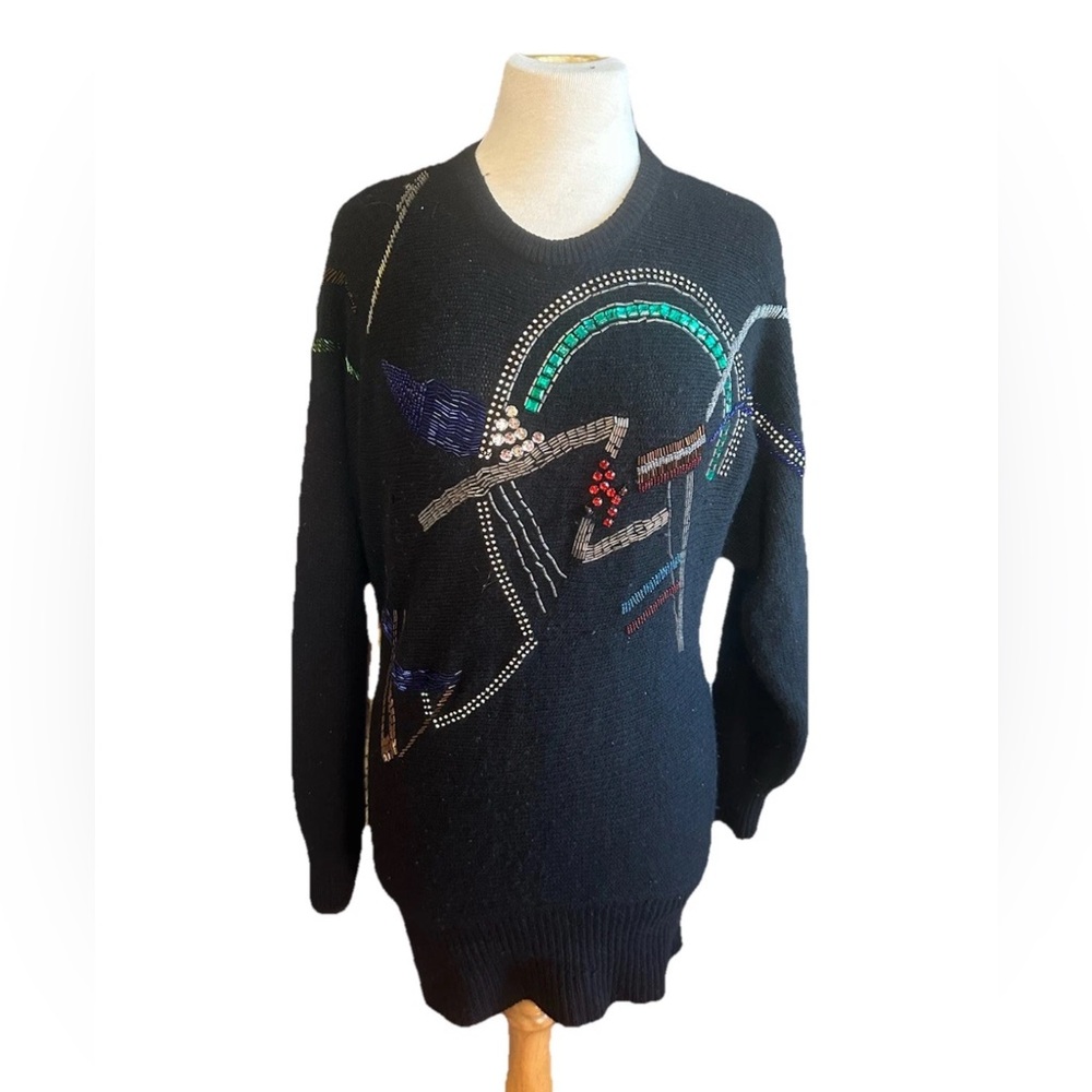 Vintage signature collection women’s medium lambs wool angora rabbit fur Holes